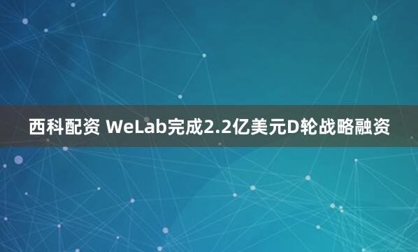 西科配资 WeLab完成2.2亿美元D轮战略融资