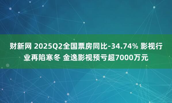 财新网 2025Q2全国票房同比-34.74% 影视行业再陷寒冬 金逸影视预亏超7000万元