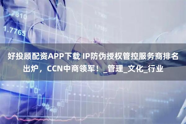 好投顾配资APP下载 IP防伪授权管控服务商排名出炉，CCN中商领军！_管理_文化_行业