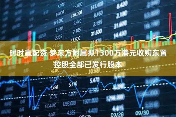 时时赢配资 梦东方附属拟1300万港元收购东置控股全部已发行股本